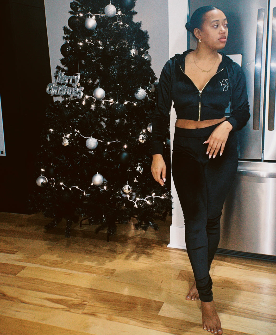 Black Velour Set